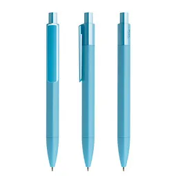 prodir prodir® Druckkugelschreiber DS4 Soft Touch PRR Push, blaue Mine, Dusty Blue, Hellblau, – Produktbild 1 von 1