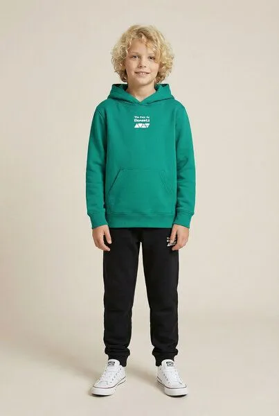 THE FACE OF ELEMENTS THE FACE OF ELEMENTS Playful Color Rush - Relaxed Fit Kids Hoodie aus 100% Bio-Baumwolle, Celtic green (grün), – Produktbild 2 von 3