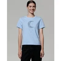 watapparel watapparel T-Shirt Frauen Mandala Moon, Blue soul, – Produktbild 1 von 1