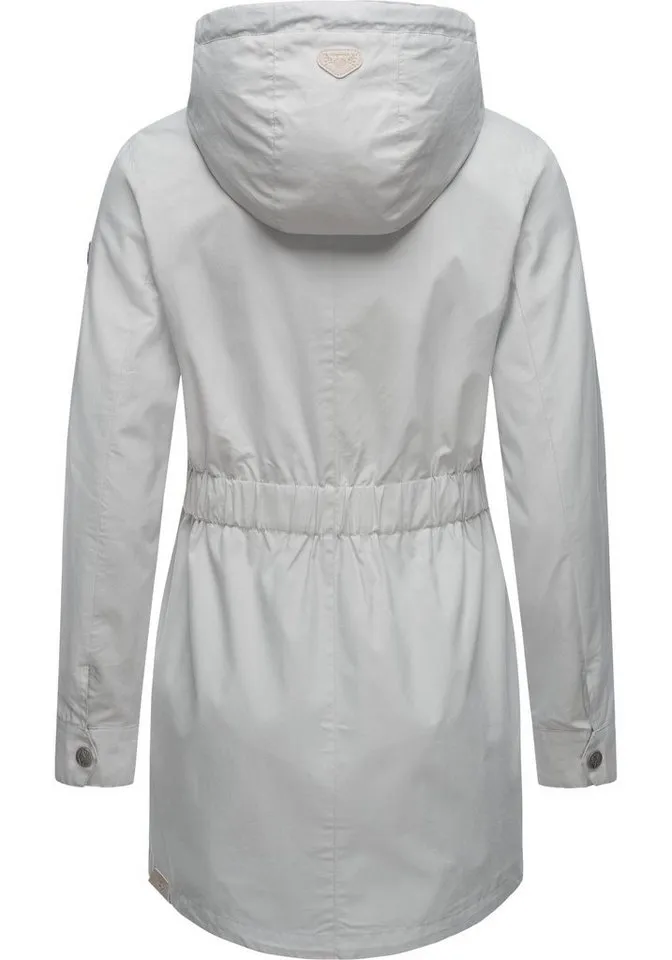 ragwear ragwear Outdoorjacke Mondda schicker Damen Übergangsparka mit tollen Details, Grau, – Produktbild 4 von 4