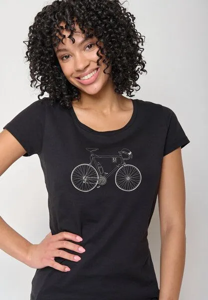 GreenBomb GREENBOMB Bike Classic Loves - Lässiges T-Shirt aus Bio-Baumwolle / hochwertiger Print / GOTS / Fair & Vegan, Schwarz (black), – Produktbild 1 von 2