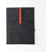 matilda k manufaktur matilda k. manufaktur Minimalistische Laptophülle aus Wollfilz 'max' mit Einsteckfach | für MacBook |Air| Pro 13|14|15|16 Zoll, Anthrazit-rot, – Produktbild 1 von 1