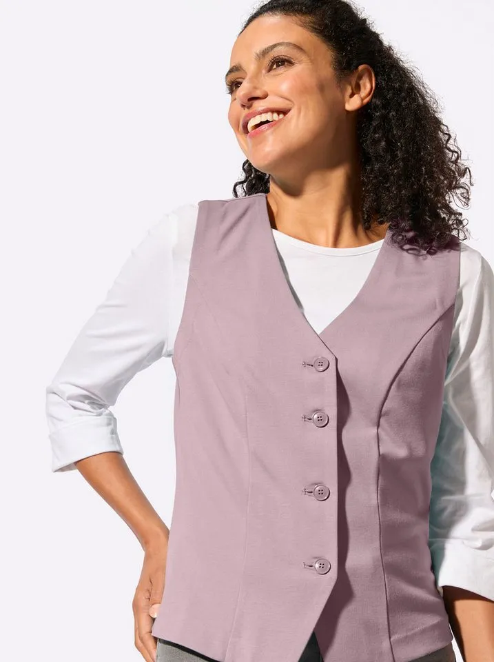 Witt Witt Jerseyweste Jersey-Weste, Lila, – Produktbild 5 von 5