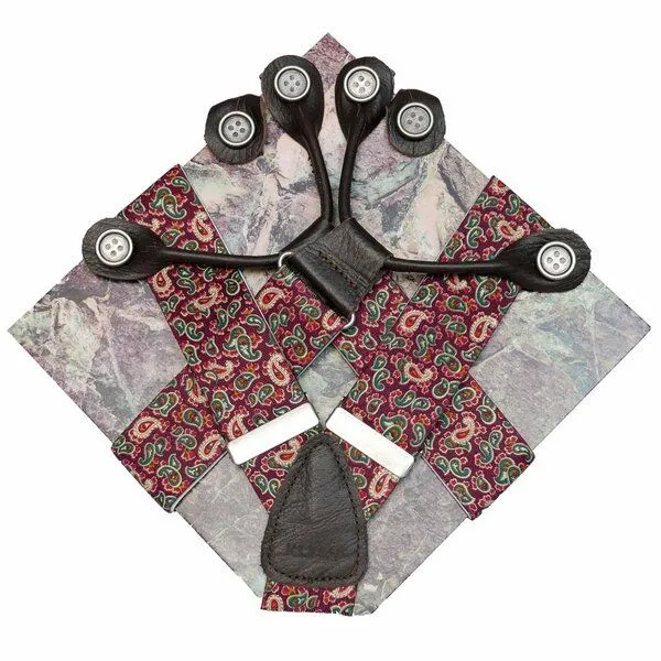 klYmp klYmp Hosenträger 'classic' paisley, Rot, – Produktbild 1 von 1