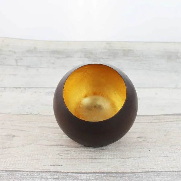 Mitienda Shop Mitienda Shop Teelichthalter Globe, Gold, – Produktbild 1 von 3