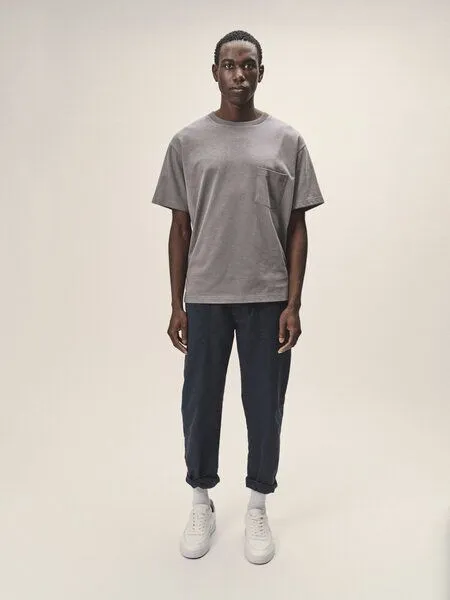 WOTE WOTE T-Shirt Oversized aus Bio-Baumwolle, Grau melange, – Produktbild 2 von 3