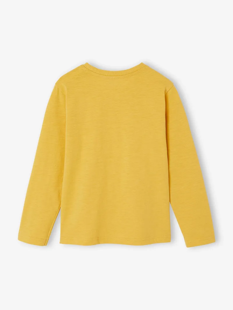Vertbaudet Jungen Langarmshirt BASIC, Hellgelb, – Produktbild 2 von 3