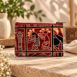 Janselo Janselo Savanna Rhythm Design Shanti-Leder-Täschchen mit Schlüsselanhänger – Produktbild 1 von 1