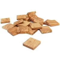 Olivenholz erleben Olivenholz erleben 10 flache Plättchen aus Olivenholz zum DIY Basteln unbehandelt – Produktbild 1 von 1