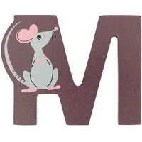 El Puente El Puente Holzbuchstabe M "Maus" | Fair Trade & Handmade aus Sri Lanka – Produktbild 1 von 1