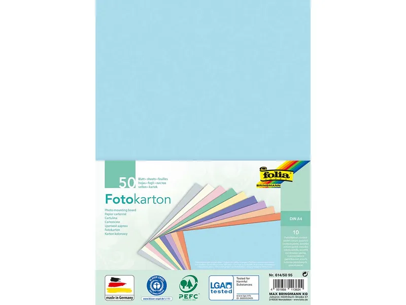 folia folia Fotokarton "Pastell" 300g/m², DIN A4, 50 Blatt – Produktbild 1 von 1