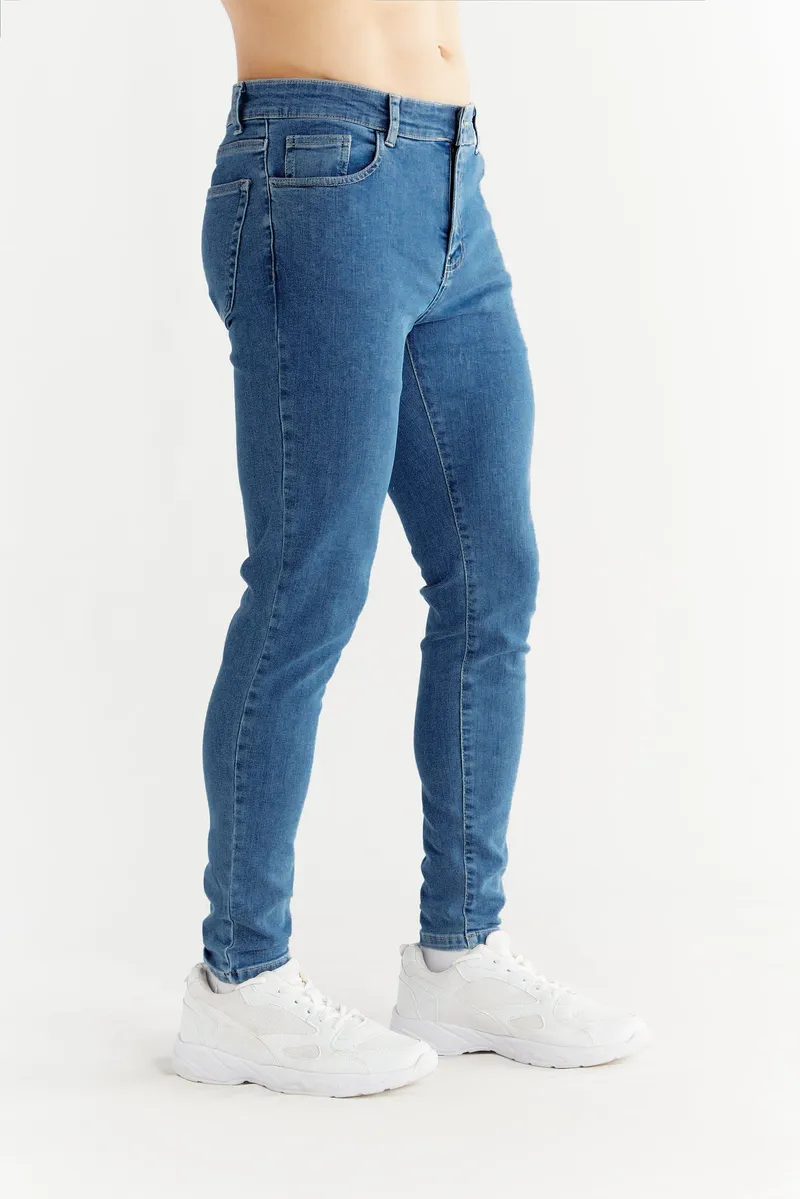 Evermind Evermind Herren vegan Jeans Skinny Fit Saphirblau, Blau, – Produktbild 1 von 2