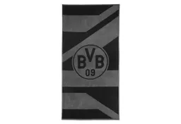BVB Handtuch BVB Duschtuch grau/schwarz 70x140 cm, Baumwolle (Packung, 1-St) – Produktbild 1 von 1