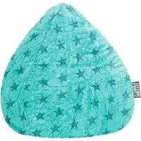 Sitzsack "fluffy stars L", 70 x 90 cm, türkis – Produktbild 1 von 1