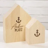 Bow Hummingbird Bow & Hummingbird 2er Set Deko-Holzhäuschen Ankerplatz – Produktbild 1 von 1
