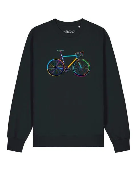 watapparel watapparel Sweatshirt Unisex Fahrrad by night, Black, – Produktbild 1 von 2