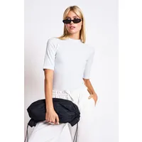 JAN N JUNE JAN 'N JUNE Damen vegan T-Shirt Rippe Nina Eisblau – Produktbild 1 von 1