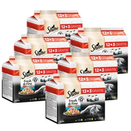 Sheba Sheba Portionsbeutel-Multipack "Fresh & Fine" in Sauce 12 x 50g + 3 x 50g - 6er Set – Produktbild 1 von 1