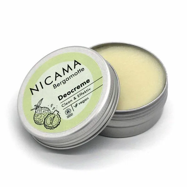 NICAMA NICAMA - Deocreme Bergamotte (Bio-Naturkosmetik, vegan, plastikfrei, mit Natron) – Produktbild 1 von 3