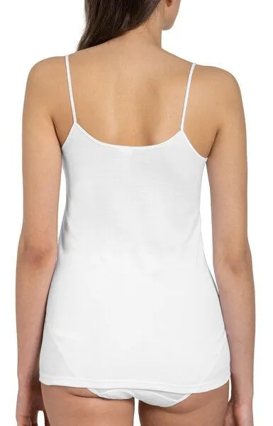 Haasis Bodywear Haasis Bodywear Damen Spaghettiträger Top Feinripp 5er Pack, Weiss, – Produktbild 4 von 4