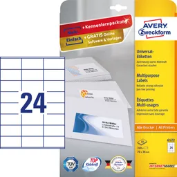 Avery Zweckform 6122 weiß Etiketten – Produktbild 1 von 1