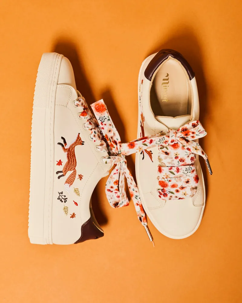 Minuit Sur Terre Minuit Sur Terre Damen vegan Sneaker Bellecombe Renard Weiß, Braun, – Produktbild 1 von 2