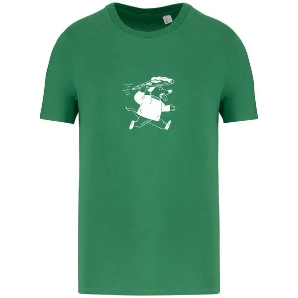 Greenspired Greenspired Basic Bio T-Shirt Pizzadog Nr. 4 ( 155g/m² XXS - 5 XL, Feldgrün, – Produktbild 1 von 1