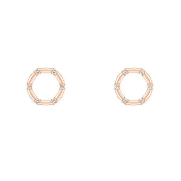 Eppi Eppi Karmaohrringe in Silber und mit Diamanten Hart, Rosa, – Produktbild 4 von 4