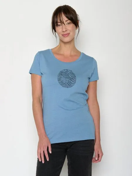 GreenBomb GREENBOMB T-Shirt Whale Action Loves, Glacier blue, – Produktbild 2 von 4