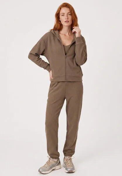 ORGANICATION ORGANICATION JENNIFER | Waffel-Hoodiejacke aus Bio-Baumwolle & recyceltem Polyester, Brown, – Produktbild 3 von 5