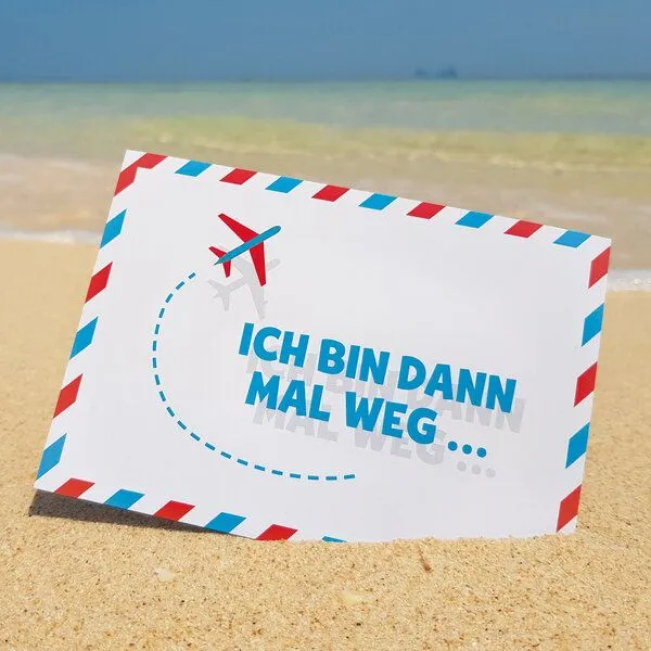 Bow & Hummingbird Bow & Hummingbird Postkarte "Ich bin dann mal weg" – Produktbild 3 von 3