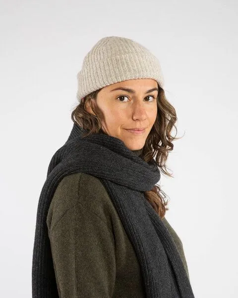 MATONA Matona Strickbeanie für Kinder, Frauen und Männer aus Bio-Baumwolle und Lammwolle / Fisherman Beanie, Salt, – Produktbild 1 von 3