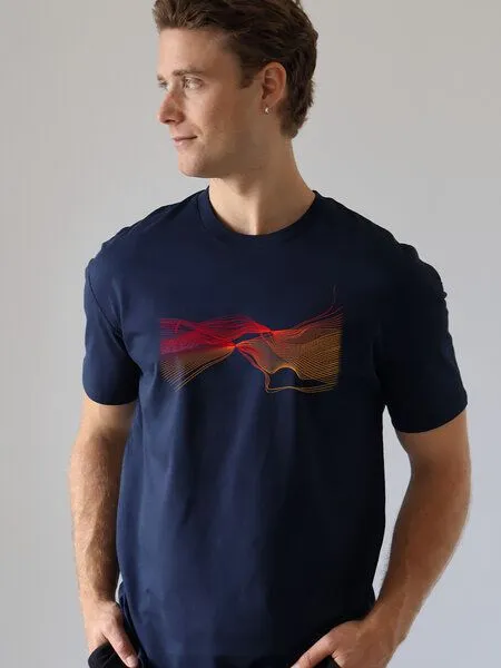 Kultgut Kultgut Artdesign Biofair- Klassik T-Shirt / Still Sundown, Navy, – Produktbild 1 von 8