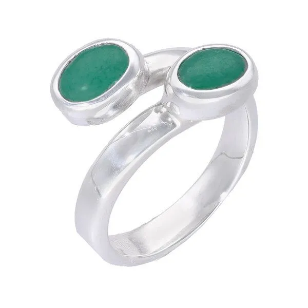 pakilia pakilia Silber Ring großenverstellbar Malachit-stein Fair-Trade und handmade – Produktbild 1 von 4