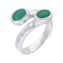 pakilia pakilia Silber Ring großenverstellbar Malachit-stein Fair-Trade und handmade – Produktbild 1 von 1
