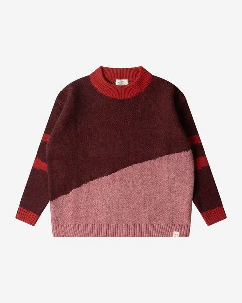 MATONA Matona Pullover | Easy Sweater | aus Wolle und Baumwolle | GOTS-zertifiziert, Rose multi, – Produktbild 3 von 4