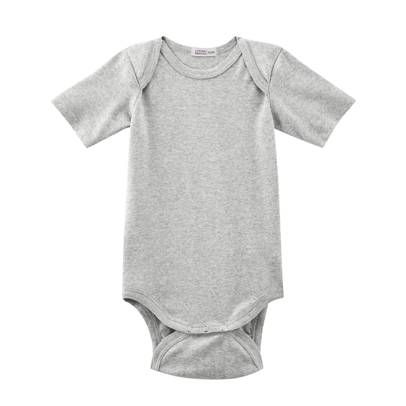 Living Crafts LIVING CRAFTS - Babys Kurzarm-Body - Grau (100% Bio-Baumwolle), Nachhaltige Mode, Bio Bekleidung, Grau, – Produktbild 1 von 2