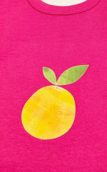 MelaDi MelaDi Kinder Baby-Lätzchen aus Biobaumwolle - Orange auf Hot Pink – Produktbild 3 von 3