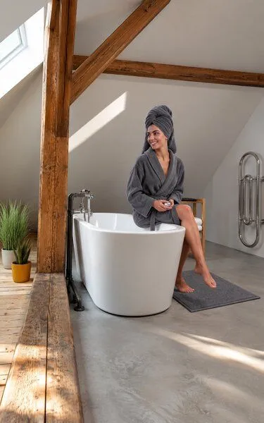 Pamukia Pamukia Badematte 50 × 80 cm aus GOTS-zertifizierter Bio-Baumwolle – Essence, Dunkelgrau, – Produktbild 5 von 5