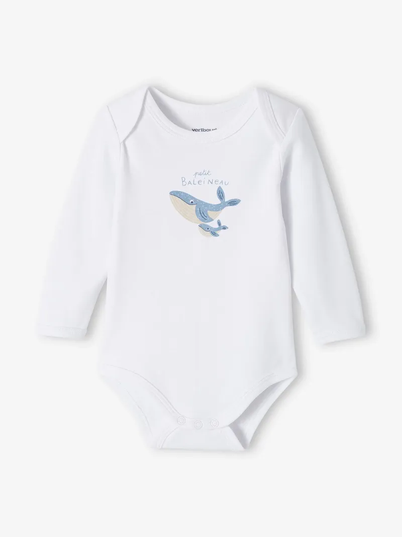 Vertbaudet 5er-Pack Baby Schlupfbodys, Nachtblau+grau+gestreift+blau+, – Produktbild 2 von 4
