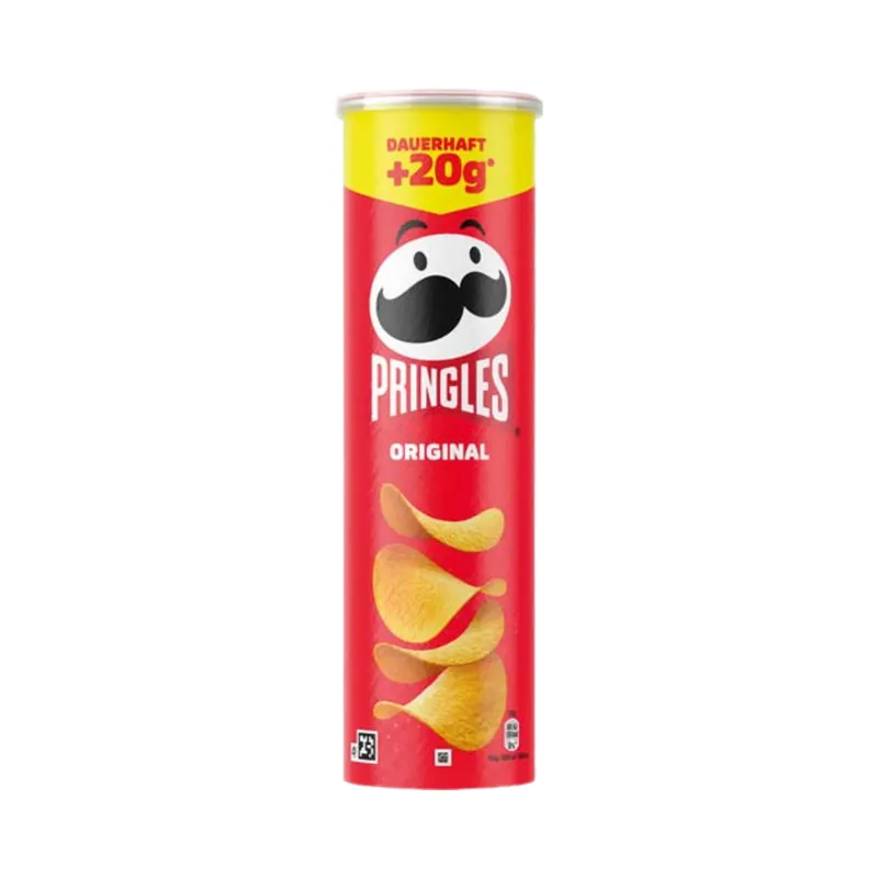 Pringles Pringles Original 185g - Gesalzene Stapelchips - Vegan - Knuspriger Biss - Klassiker - Beliebter Party-Kraxler. Gesalzene Stapelchips. Für Vegetarier – Produktbild 1 von 1