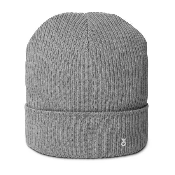 Rippenmütze aus Bio-Baumwolle Unisex - PepMelon weißes Logo, Grau, – Produktbild 1 von 4
