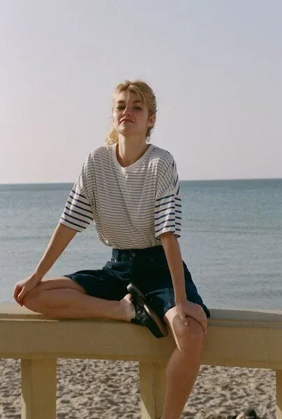 Nénés Nénés T-Shirt Claire - Rayures, White stripes, – Produktbild 2 von 4