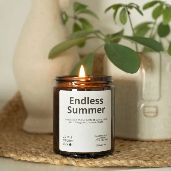 Just a decent day Just a decent day Endless Summer - Duftkerze - Handmade - Sojawachs – Produktbild 3 von 4