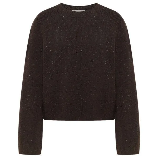 LANIUS LANIUS Cropped Pullover, Bitter chocolate tweed, – Produktbild 1 von 4