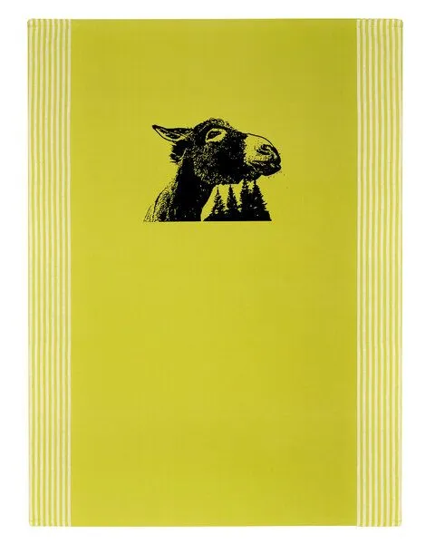 Hirschkind Hirschkind Bio-&Fair-Trade-Geschirrtuch "Esel", Hellgrün, – Produktbild 1 von 2