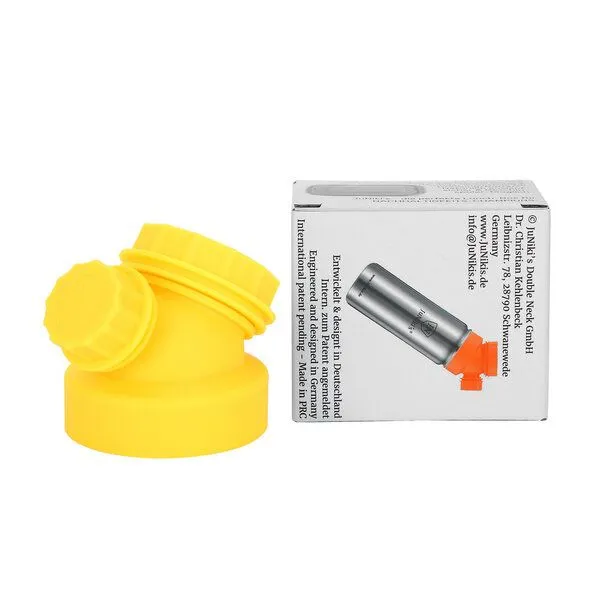 JN JuNiki's JN JuNiki's JuNiki´s® innovativer Weithals-Trinkflaschen-Deckel in 8 Farben, Gelb, – Produktbild 4 von 4