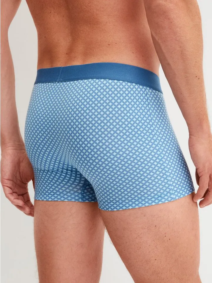 CALIDA CALIDA Boxershorts Cotton Code Design mit weichem Elastikbund, ohne Eingriff, Blau, – Produktbild 4 von 5