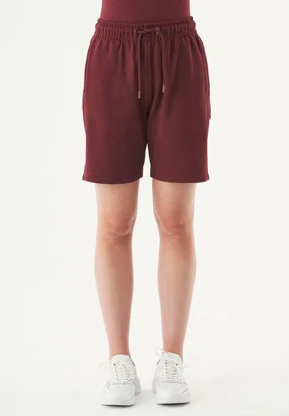 ORGANICATION ORGANICATION Damen ESSENTIALS-SHEYMA- Shorts aus Bio-Baumwolle, Bordeaux, – Produktbild 1 von 4