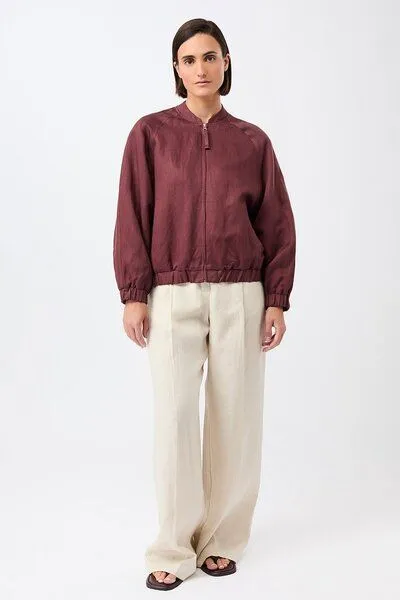 LangerChen LangerChen Bomberjacke aus Tencel®, Rubywood (rot), – Produktbild 3 von 4